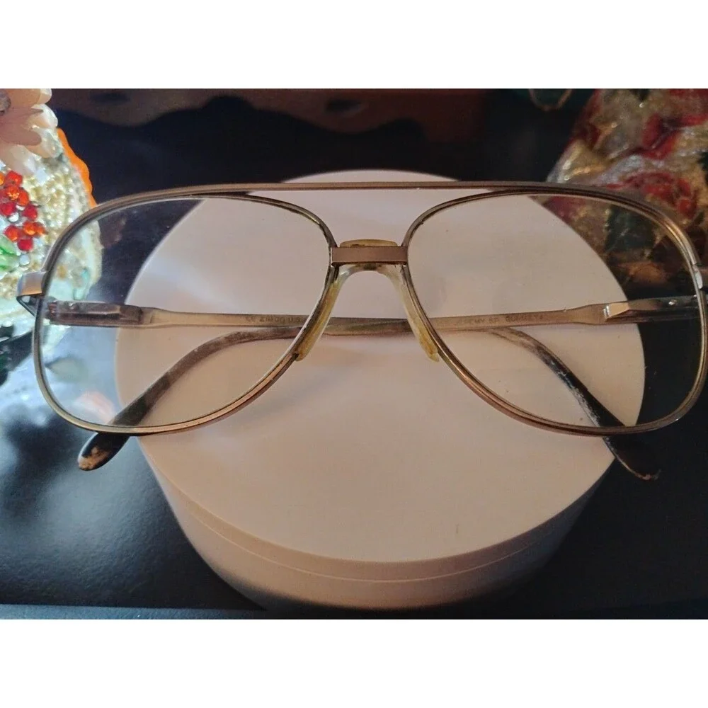 Vintage Zimco Jeremy SR Eyeglass Frames 58□18 145 Brown Retro Optical w/ Case